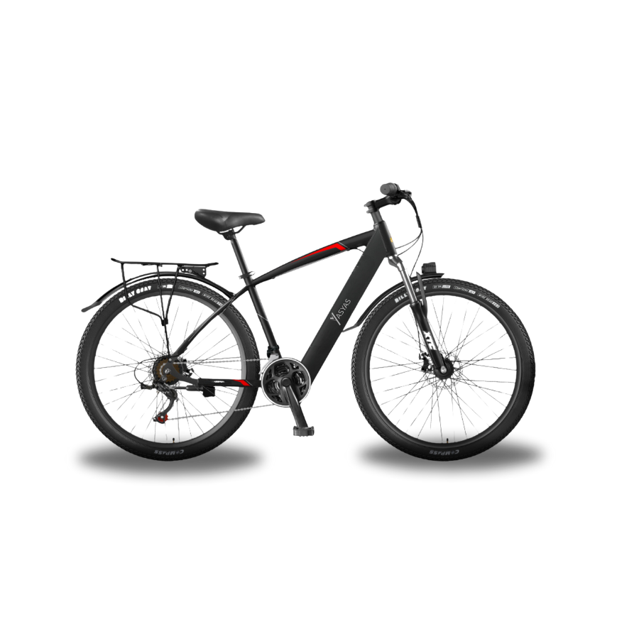 YASYAS X7 Elektrisches Mountainbike, Schwarz